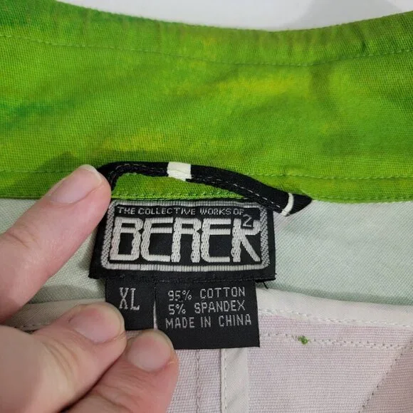 Vintage Berek Abstract Wearable Artsy Jacket Sz XL Full Zip Pockets Flare Sleeve - Picture 7 of 13